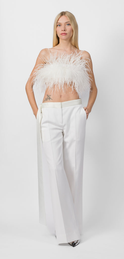 VICTORIA BECKHAM PANTALONE AVORIO