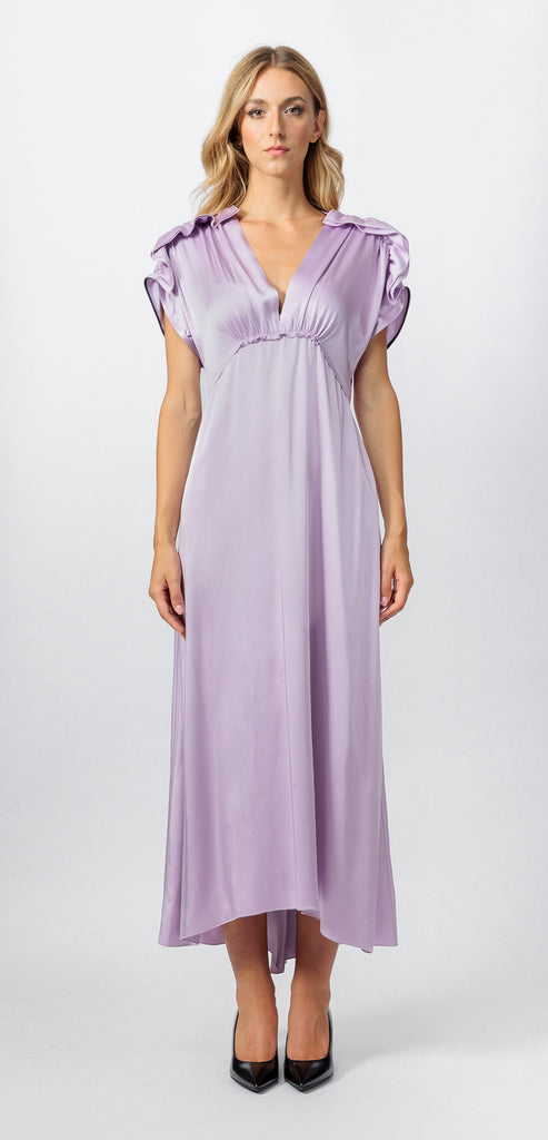 VICTORIA BECKHAM RUFFLE MIDI DRESS Dafne Shop - Main Image