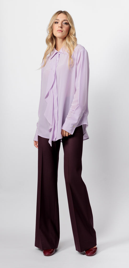 VICTORIA BECKHAM ASYMMETRIC RUFFLE BLOUSE IN PETUNIA Dafne Shop