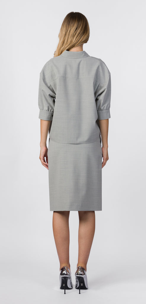 PHILOSOPHY BY LORENZO SERAFINI SHORT GREY SHIRT
