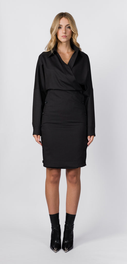 PHILOSOPHY BY LORENZO SERAFINI WOOL DRESS