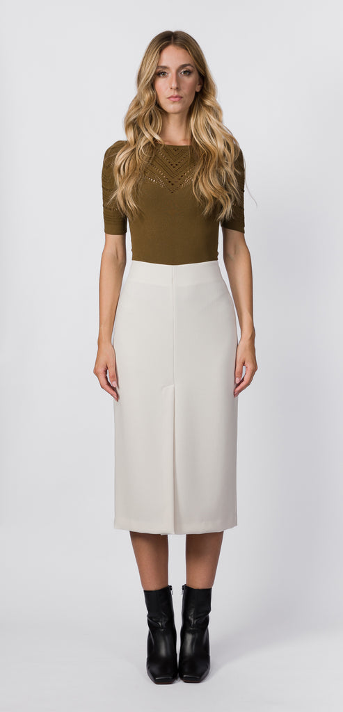 SUOLI CREAM COLOURED SKIRT