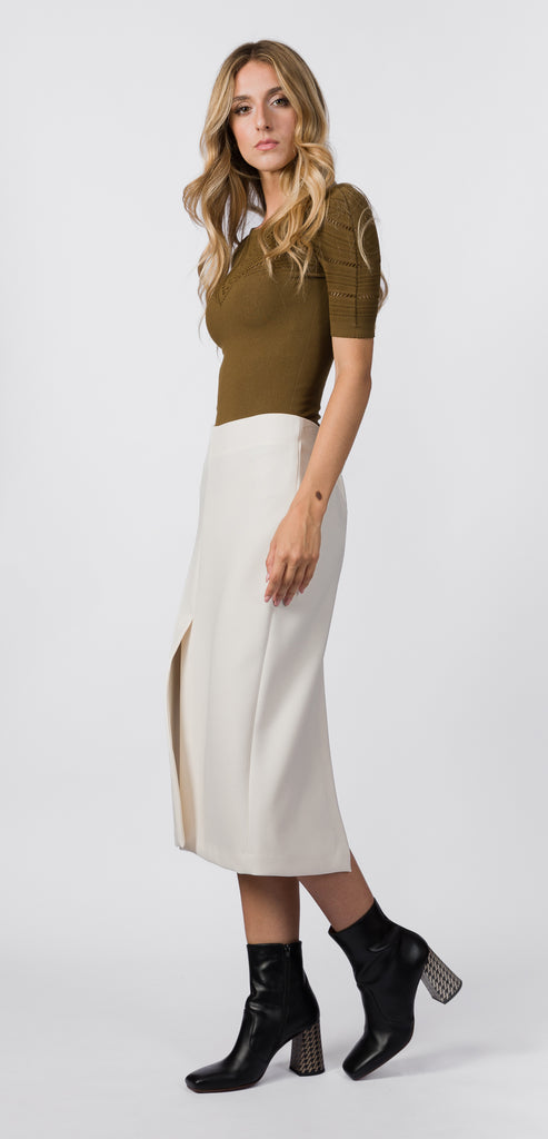 SUOLI CREAM COLOURED SKIRT