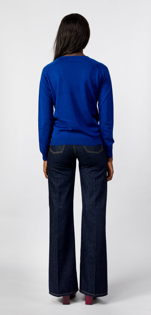 TRUE AVENUE MAGLIONE VERA ROYAL BLU