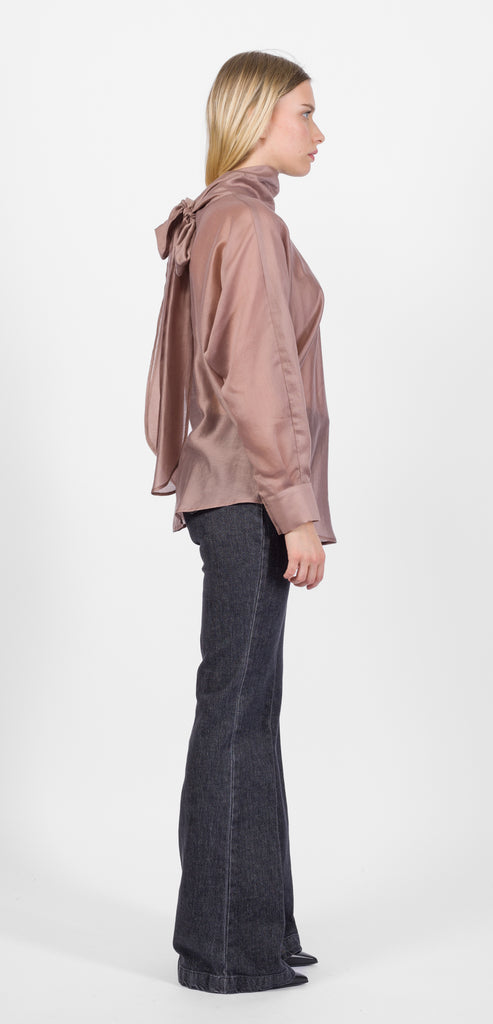 MERCI ITALIA CAMICIA FLUIDA MALVA