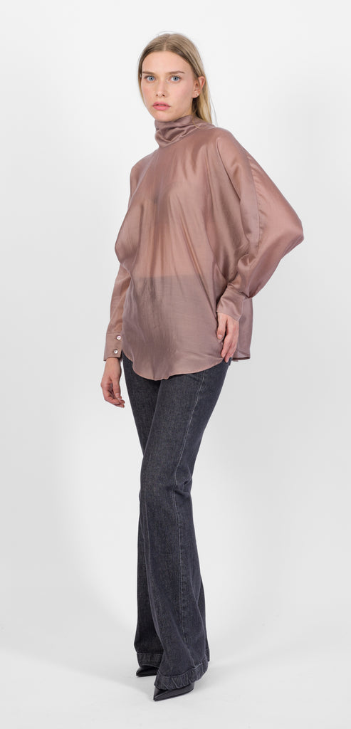 MERCI ITALIA CAMICIA FLUIDA MALVA