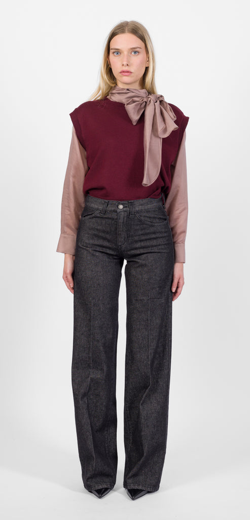 MERCI ITALIA GILET BORDEAUX