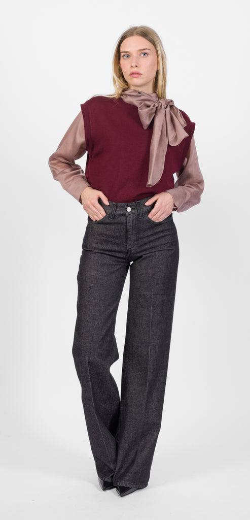 MERCI ITALIA GILET BORDEAUX