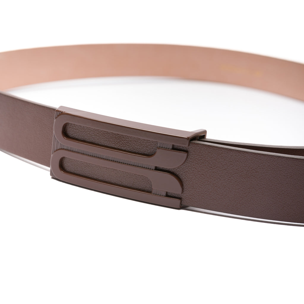 VICTORIA BECKHAM CINTURA DORIAN TONALE IN CIOCCOLATO SCURO