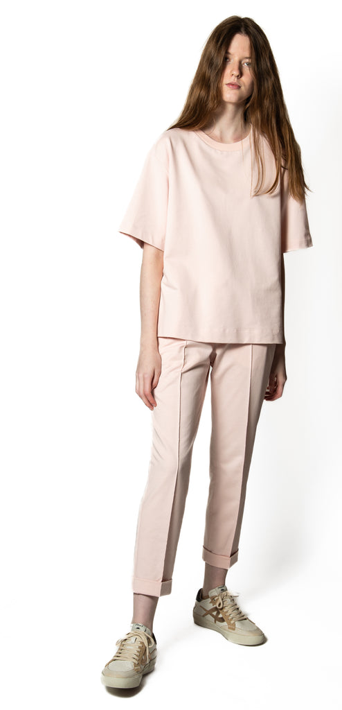 PESERICO EASY TROUSERS WITH PINK ELASTIC