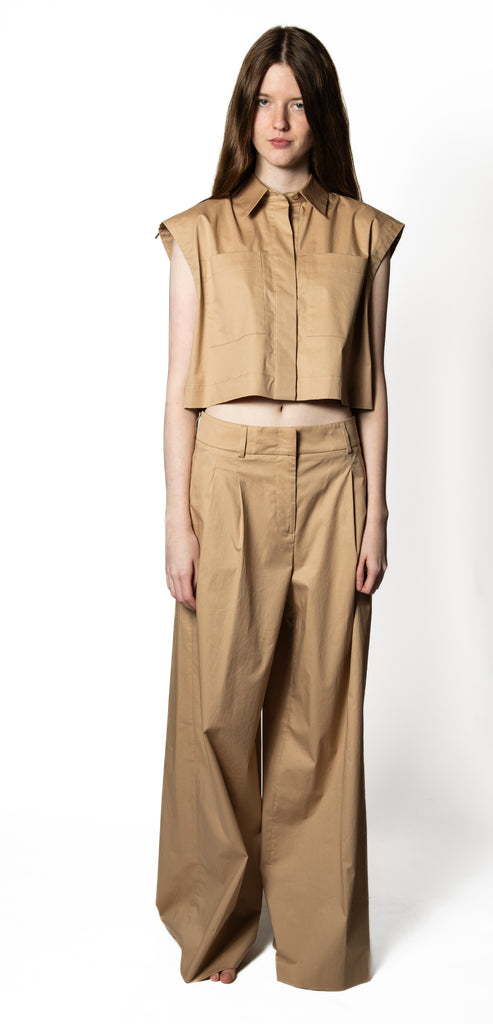 PESERICO EASY CAMEL TROUSERS