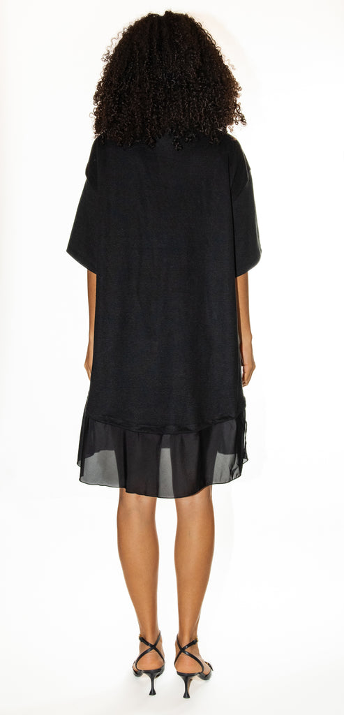 VICTORIA BECKHAM T-SHIRT DRESS IN BLACK