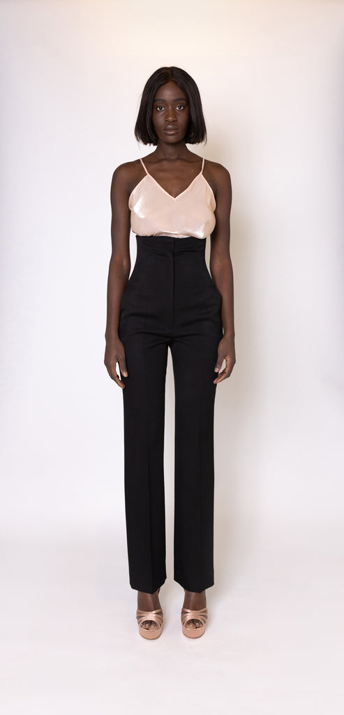 VICTORIA BECKHAM RIB HIGH TROUSERS