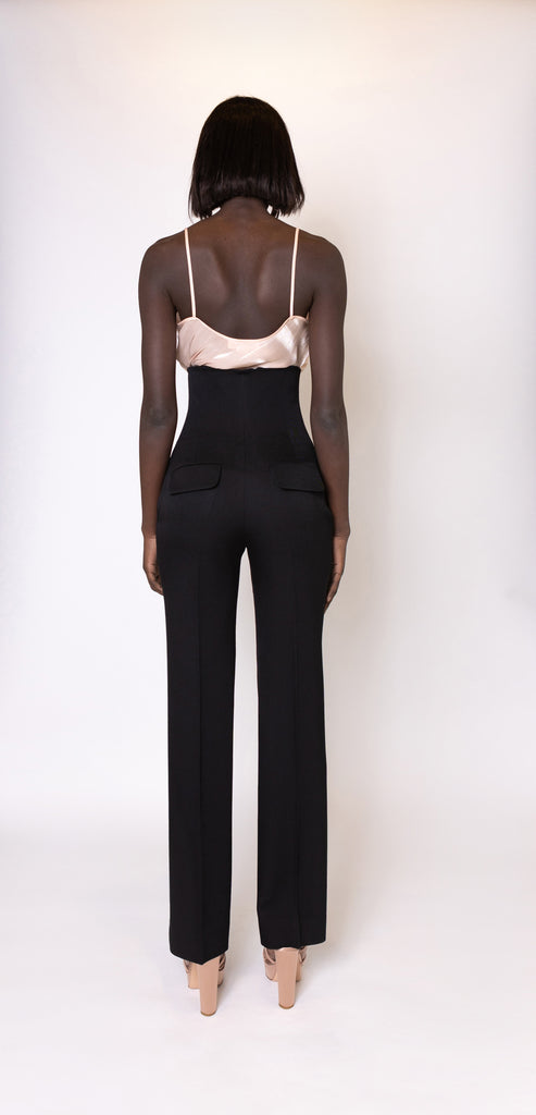 VICTORIA BECKHAM RIB HIGH TROUSERS