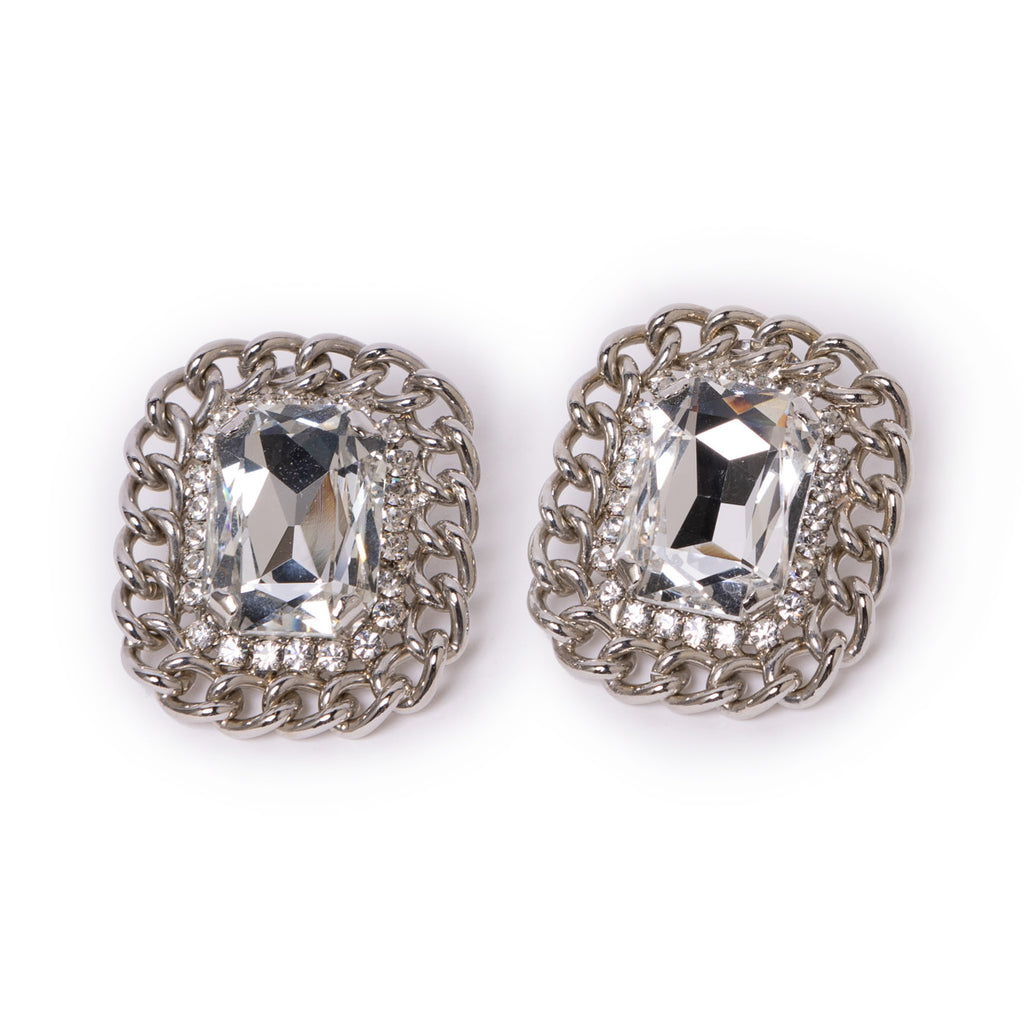 SILVIA GNECCHI SILVER-PLATED EARRINGS