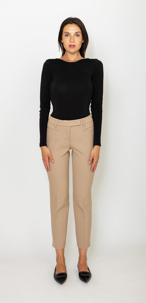 PESERICO EASY TROUSERS IN SEPIA COLOUR