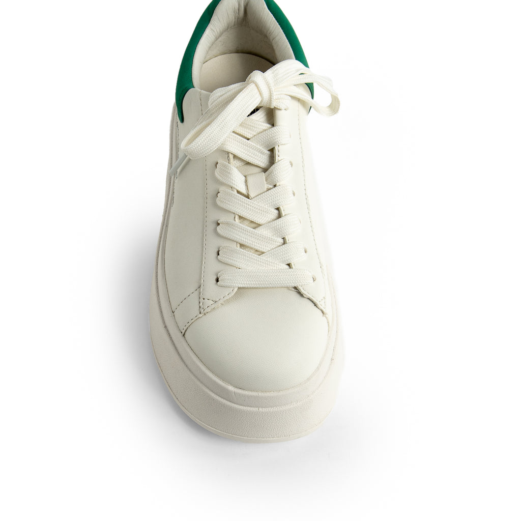 ASH MOBY WHITE AND GREEN SNEAKERS