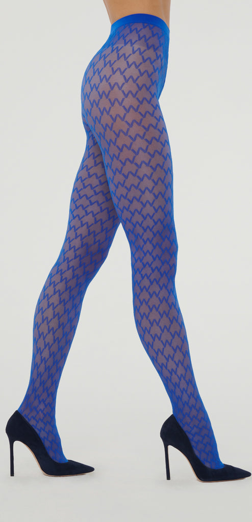 WOLFORD ELECTRIC BLUE SHEER W TIGHTS