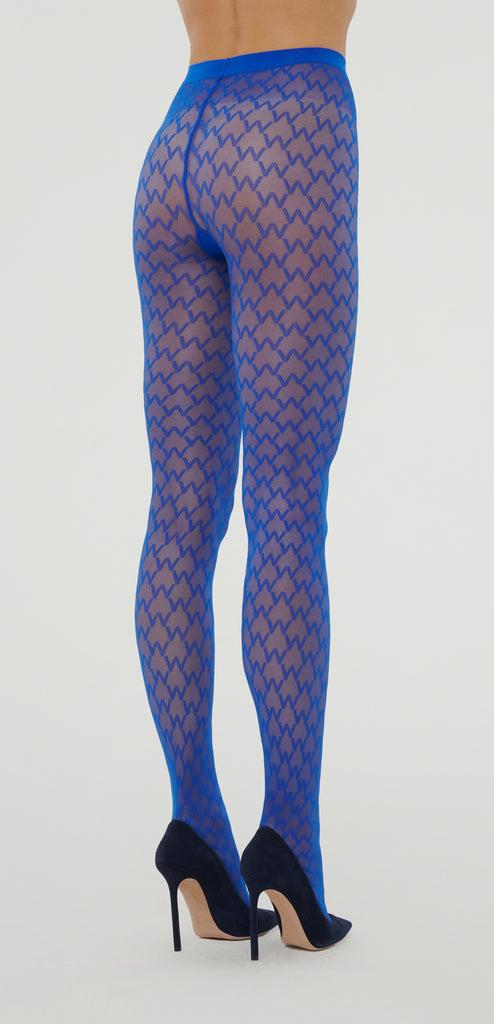 WOLFORD ELECTRIC BLUE SHEER W TIGHTS