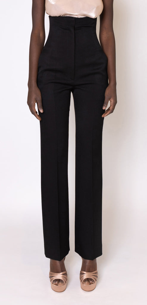 VICTORIA BECKHAM RIB HIGH TROUSERS